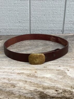 Vintage leather brass Buckle BELT